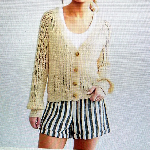 Blu Pepper Open Stitch Cardigan Sweater - Picture 2 of 5